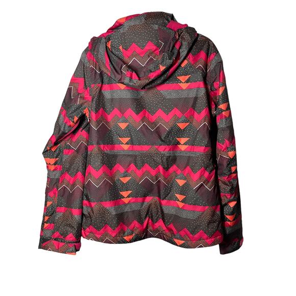 Sims Womens Winter Ski Snowboard Jacket Coat Aztec Chevron Print Small Pink VTG - Picture 2 of 8
